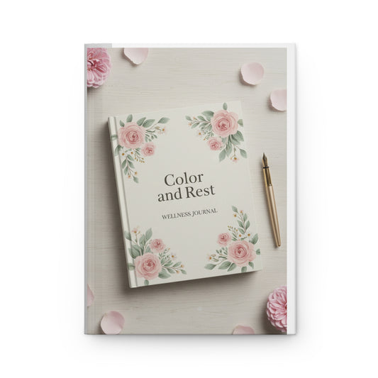 Color and Rest Wellness Journal — Hardcover Lined Journal for Mindfulness, Gratitude & Daily Reflection