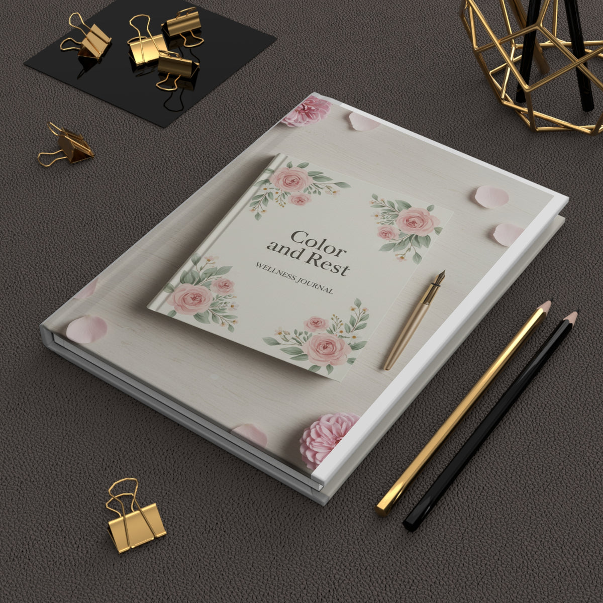Color and Rest Wellness Journal — Hardcover Lined Journal for Mindfulness, Gratitude & Daily Reflection
