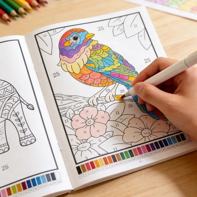 A Coloring Book Featuring 32 Plant and Animal Patterns an Adult Color-filling and Coloring Stress-relieving Book Good Art Gift