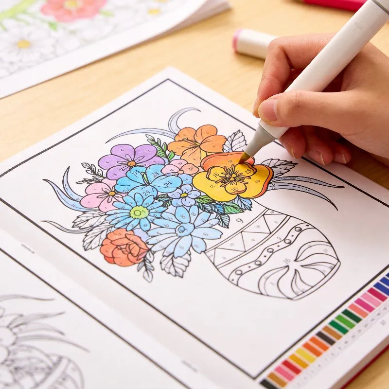 A Coloring Book Featuring 32 Plant and Animal Patterns an Adult Color-filling and Coloring Stress-relieving Book Good Art Gift