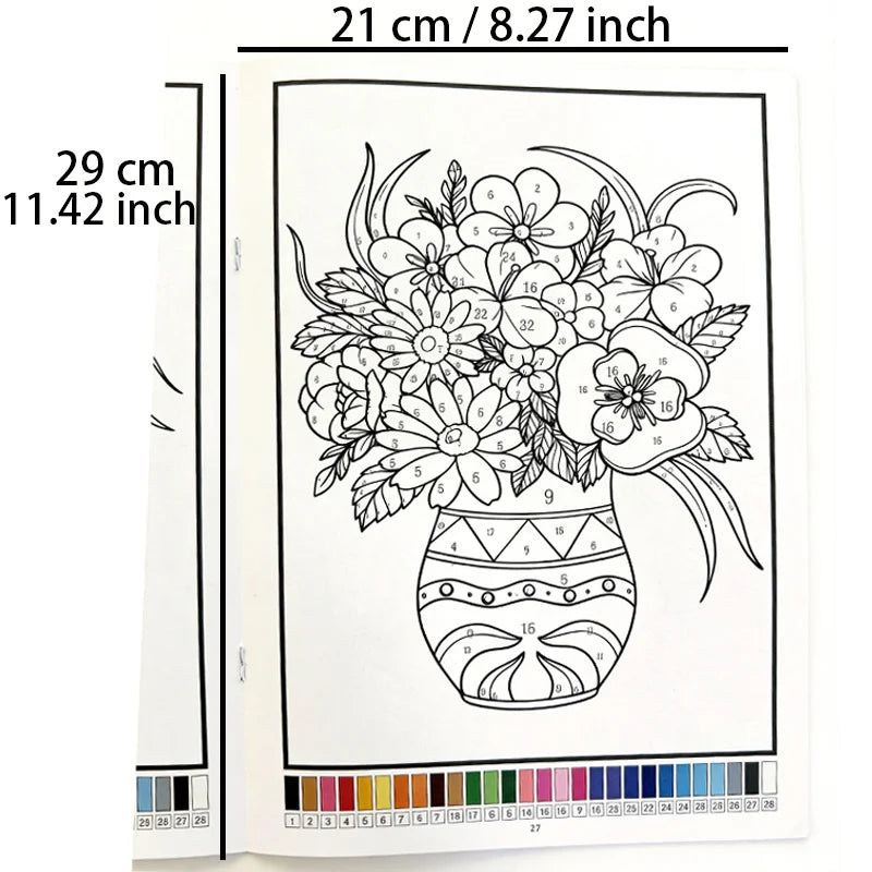 A Coloring Book Featuring 32 Plant and Animal Patterns an Adult Color-filling and Coloring Stress-relieving Book Good Art Gift