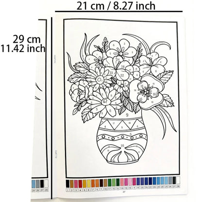 A Coloring Book Featuring 32 Plant and Animal Patterns an Adult Color-filling and Coloring Stress-relieving Book Good Art Gift