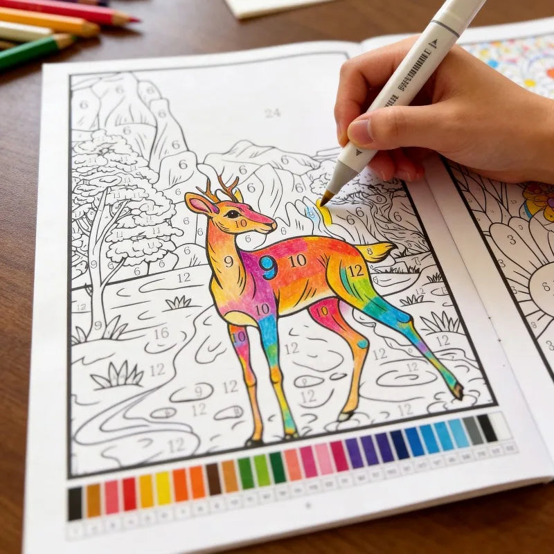 A Coloring Book Featuring 32 Plant and Animal Patterns an Adult Color-filling and Coloring Stress-relieving Book Good Art Gift