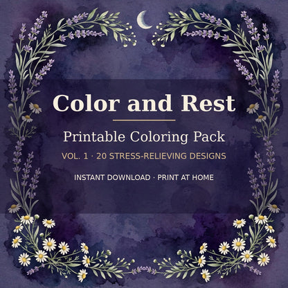 Color and Rest Printable Coloring Pack Vol. 1