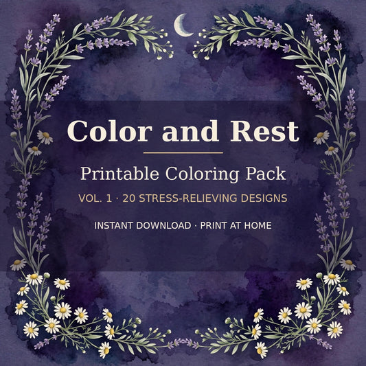 Color and Rest Printable Coloring Pack Vol. 1